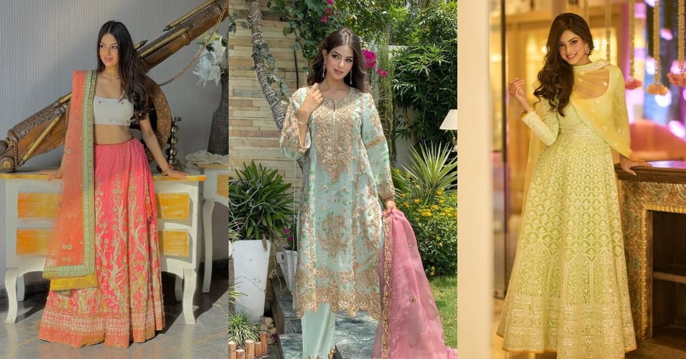  
Cô nàng sở hữu bộ sưu tập váy áo truyền thống rất bắt mắt. (Ảnh: Instagram harnaazsandhu_03)
