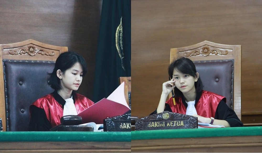  
Những bức hình chụp lại Ann trong vị trí thẩm phán gây sốt mạng xã hội. (Ảnh: Sanook)