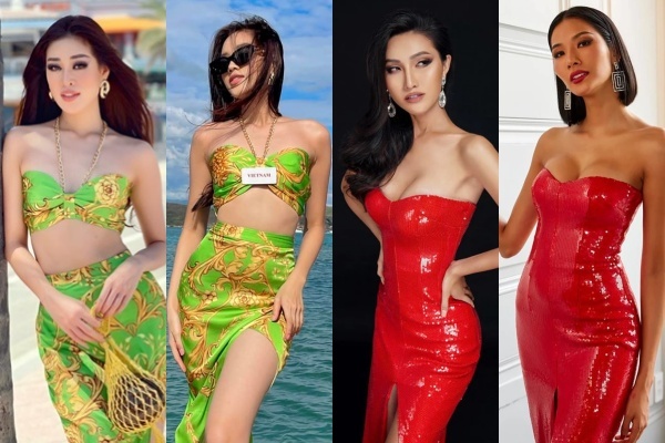  
Dàn hậu Việt gây chú ý với những màn diện trùng váy áo tại các cuộc thi nhan sắc quốc tế. (Ảnh: T.H)