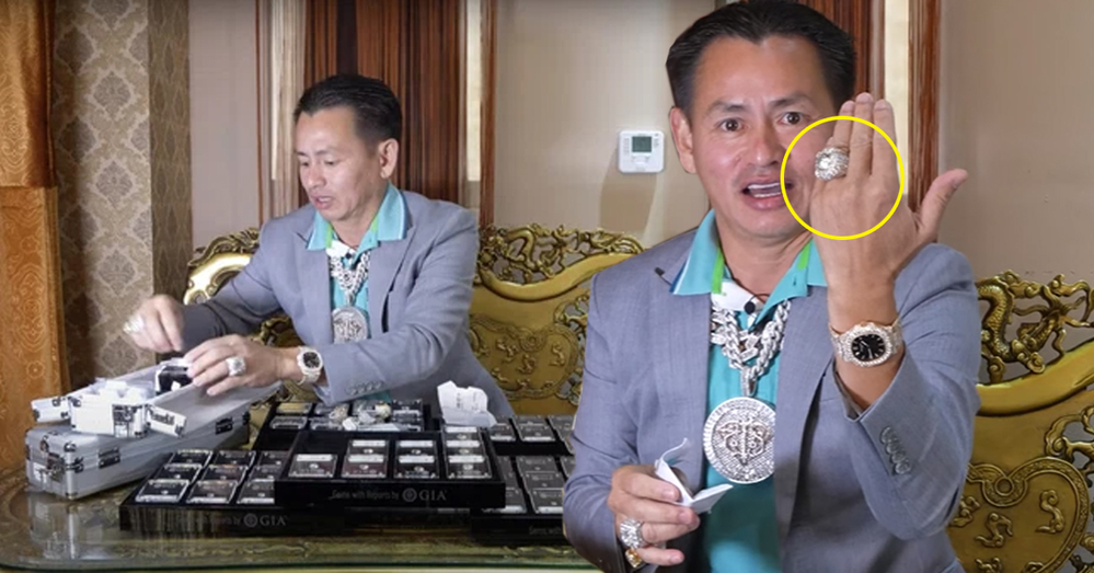  
Viên kim cương trị giá 22,7 tỉ đồng của Johnny Đặng khiến nhiều người trầm trồ. (Ảnh: Chụp màn hình)