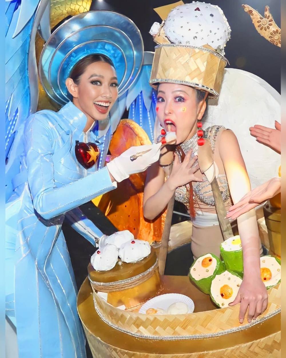 
Thùy Tiên và Miss Grand Hồng Kông có mối quan hệ khá thân thiết khi tham gia đấu trường sắc đẹp tại "xứ sở chùa Vàng". (Ảnh: MGI)