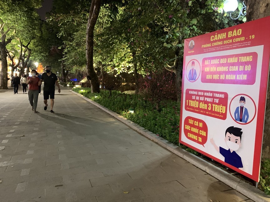  
Nhiều hoạt động tại Hà Nội đã bị hạn chế để phòng dịch. (Ảnh: Vietnamplus)