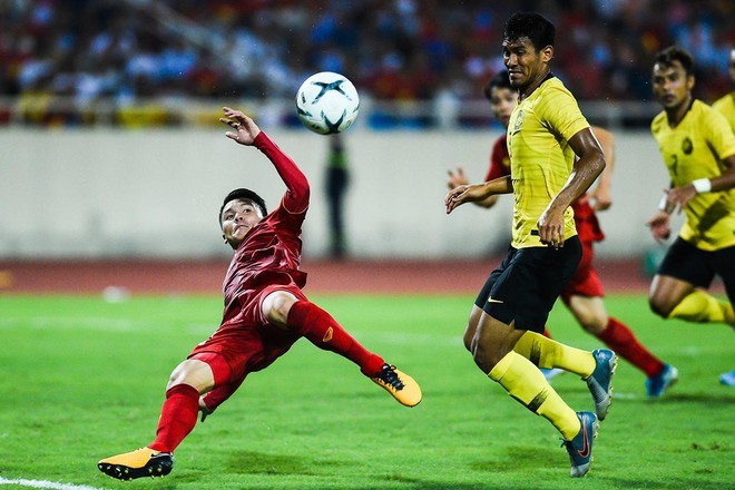  
Quang Hải đã chơi xuất sắc trong trận gặp Malaysia. (Ảnh: Zing)