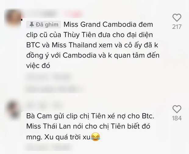  Nhiều thông tin lan truyền trên mạng xã hội về việc Thuỳ Tiên bị Miss Campuchia chơi xấu. (Ảnh: Chụp màn hình) - Tin sao Viet - Tin tuc sao Viet - Scandal sao Viet - Tin tuc cua Sao - Tin cua Sao