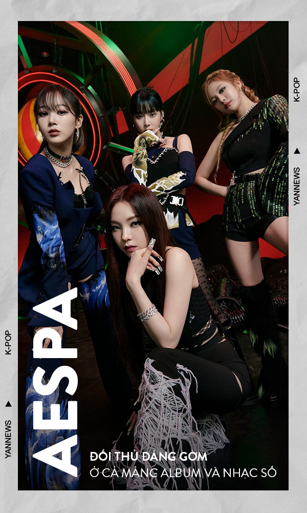  
aespa chứng tỏ mình là đối thủ đáng gờm ở cả mảng album và nhạc số. (Ảnh: Naver)
