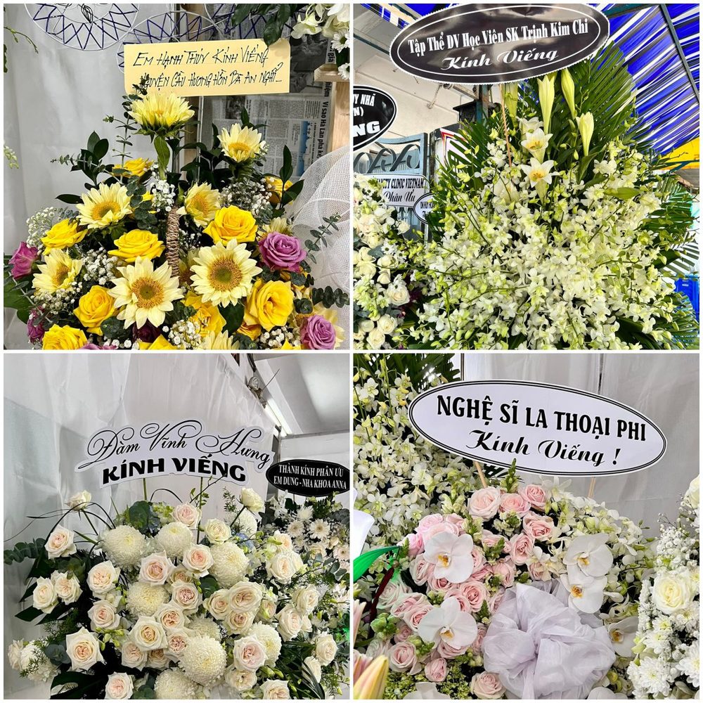  
Các nghệ sĩ đã gửi vòng hoa đưa tiễn mẹ chồng Trịnh Kim Chi. - Tin sao Viet - Tin tuc sao Viet - Scandal sao Viet - Tin tuc cua Sao - Tin cua Sao