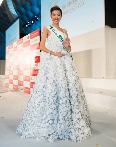  
Thúy Vân mang về danh hiệu Á hậu 3 của Miss International. (Ảnh: VNE)