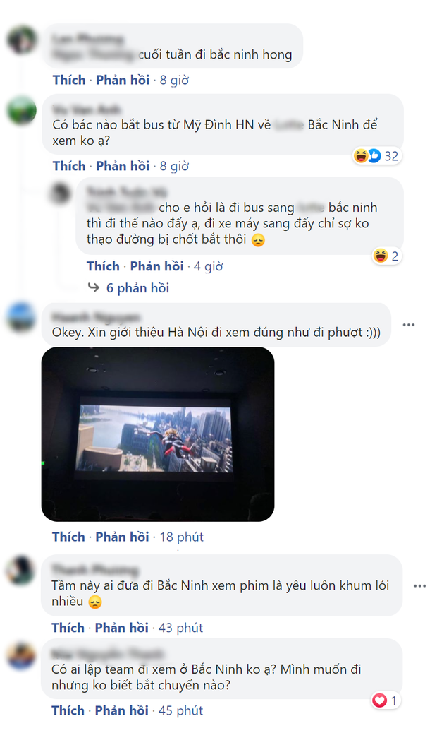  
Dân tình nô nức rủ nhau về Bắc Ninh để xem phim. (Ảnh: FB B.V.N)