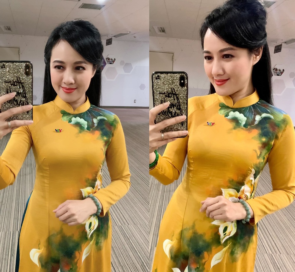  
BTV Hoài Anh khoe ảnh selfie ở hậu trường chương trình mới. (Ảnh: FB Nguyen Hoai Anh)