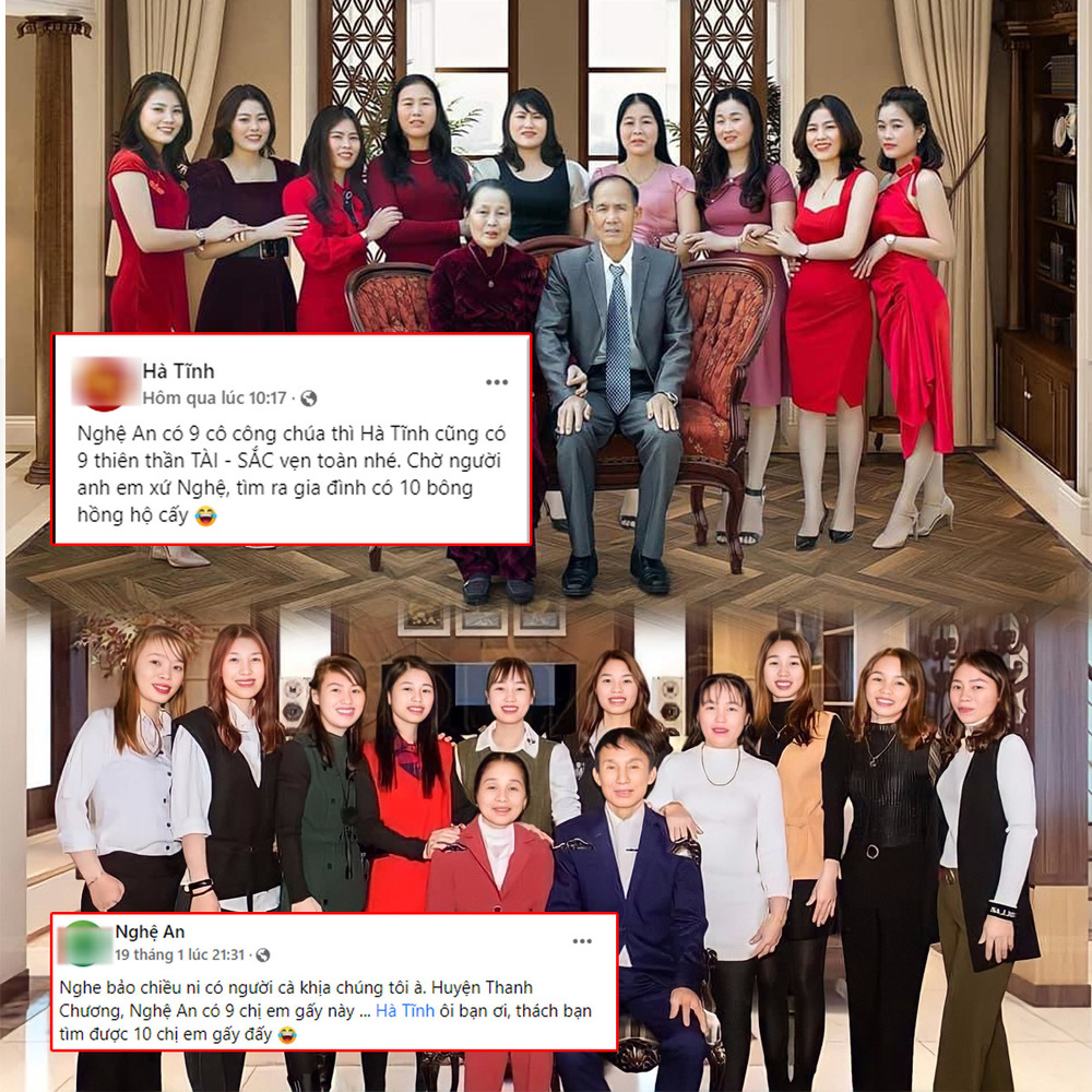  
Số thành viên nữ trong gia đình đã trên 10 người và vẫn chưa kết thúc.