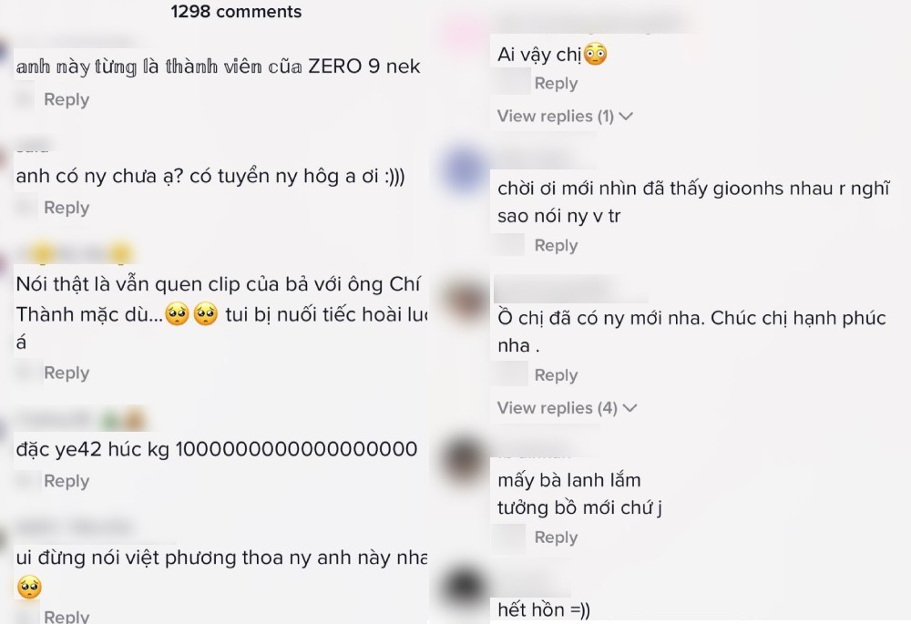 Dân tình "giật mình" với nghi vấn Phương Thoa đã có tình mới.  (Ảnh: TikTok nguyentrandongthuc)