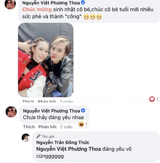  
Phương Thoa thường xuyên tương tác với chàng trai này. (Ảnh: FB Nguyễn Trần Đông Thức)