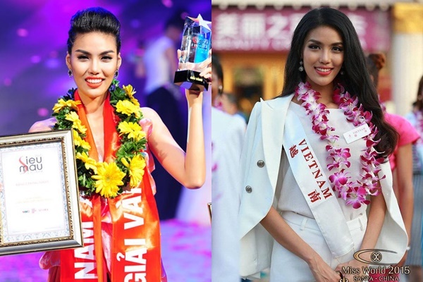  
Lan Khuê từ sàn diễn runway đến đêm chung kết Miss World 2015. (Ảnh: FB Lan Khuê + FB Miss World)