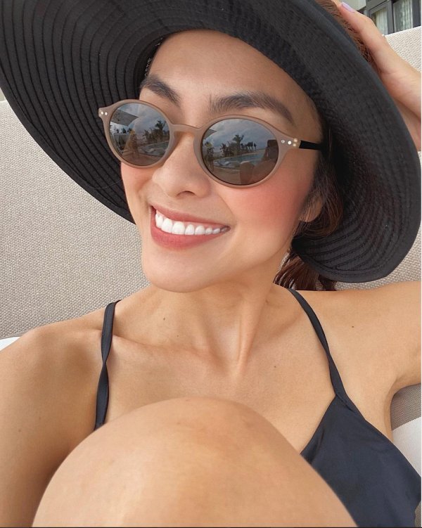    Không chỉ sở hữu nhan sắc thuộc hàng cực phẩm của Vbiz, Tăng Thanh Hà còn khiến nhiều chị em ghen vị với thân hình mảnh mai, bờ vai gầy. (Ảnh: Instagram hatangthanh)