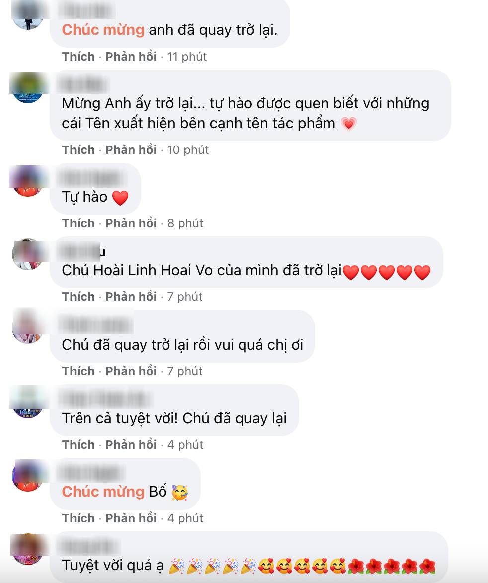 Phản ứng cộng đồng mạng trước thông tin NS Hoài Linh trở lại. (Ảnh: Chụp màn hình FB Khanh Vuong Lu) - Tin sao Viet - Tin tuc sao Viet - Scandal sao Viet - Tin tuc cua Sao - Tin cua Sao