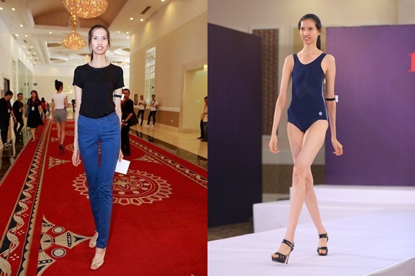 
Hồng Xuân khiến nhiều người bất ngờ với vóc dáng cao kều khi có mặt tại vòng casting Vietnam’s Next Top Model 2015.