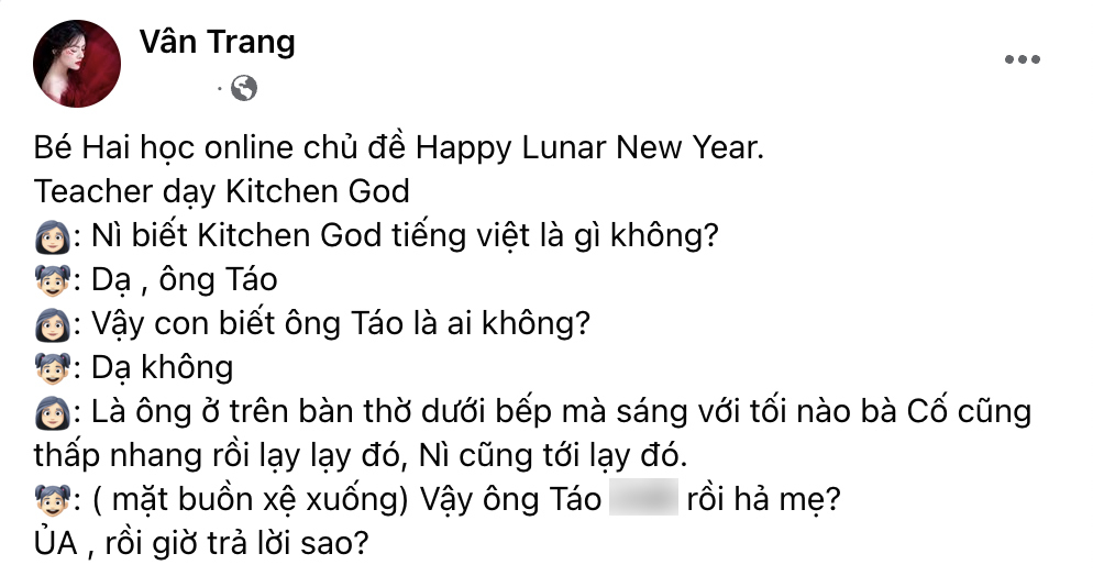  Đoạn trò chuyện đáng yêu của Vân Trang và con gái lớn. (Ảnh: Chụp từ FB Vân Trang) - Tin sao Viet - Tin tuc sao Viet - Scandal sao Viet - Tin tuc cua Sao - Tin cua Sao