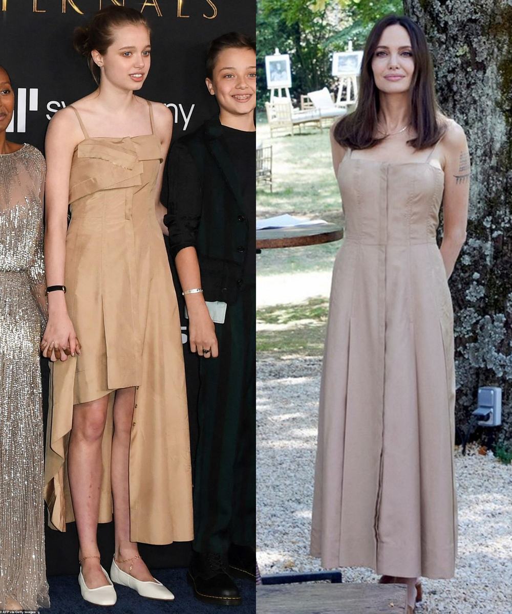  This is a modified dress from the original design of Angelina Jolie. (Photo: People)