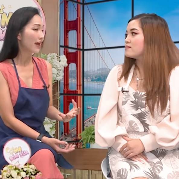 Cô nàng Thái Bình thoải mái tâm sự vể cuộc sống hôn nhân. (Ảnh: MCV Media)