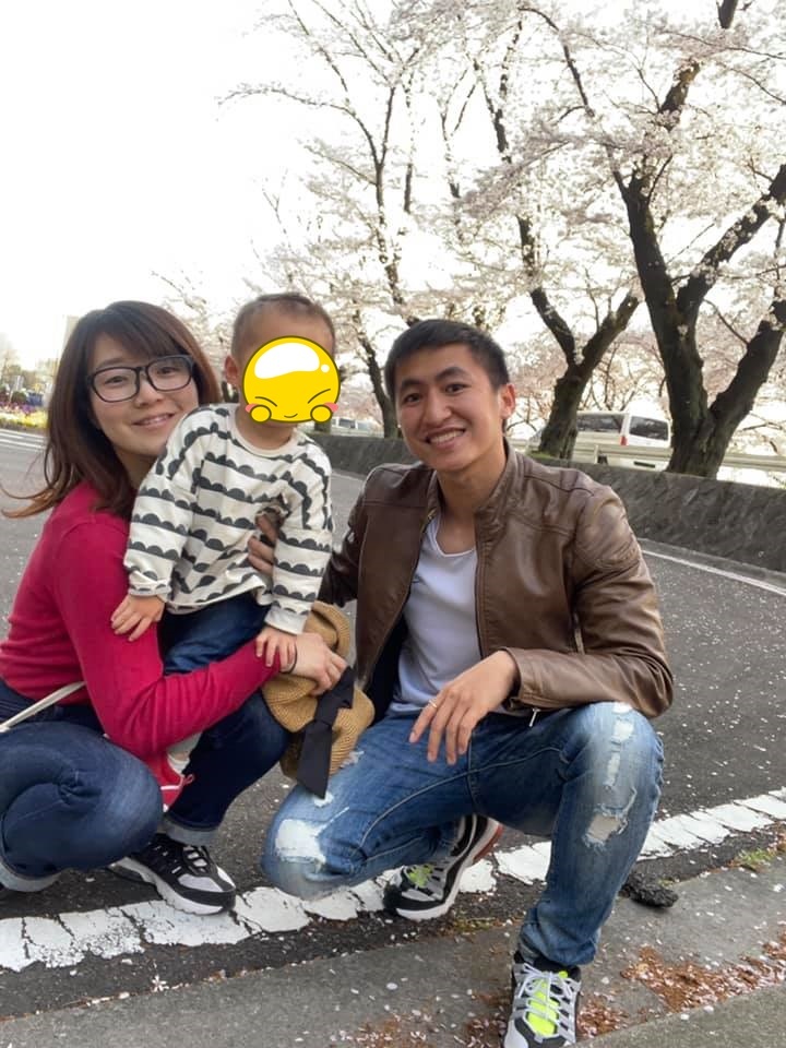  
Gia đình hạnh phúc tại Nhật của anh chàng quê Nghệ An. (Ảnh: FB Phan Đình Toàn)