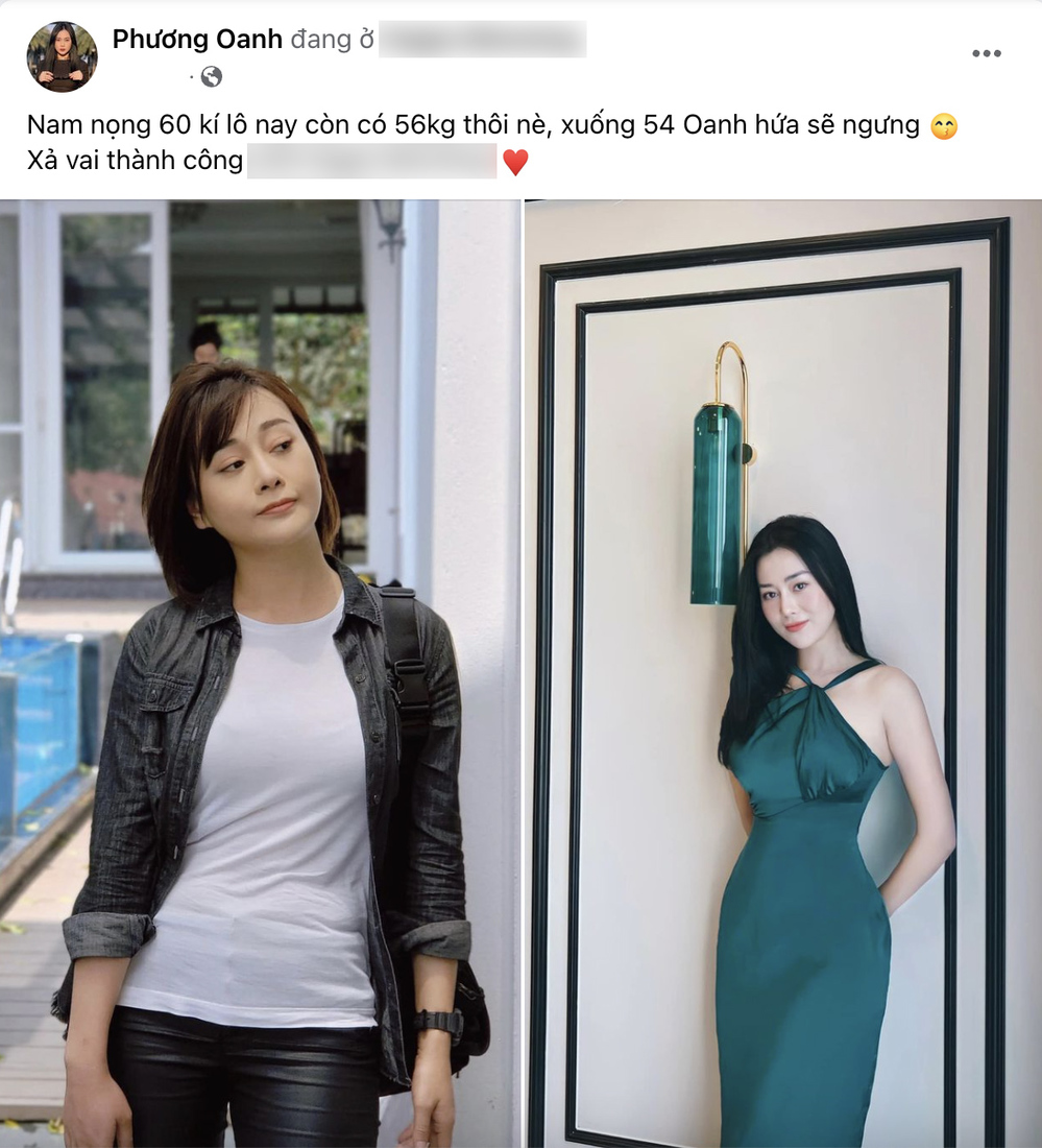 Nữ diễn viên giảm 4kg sau khi thoát vai Hương Vị Tình Thân. (Ảnh: FB Phương Oanh) - Tin sao Viet - Tin tuc sao Viet - Scandal sao Viet - Tin tuc cua Sao - Tin cua Sao