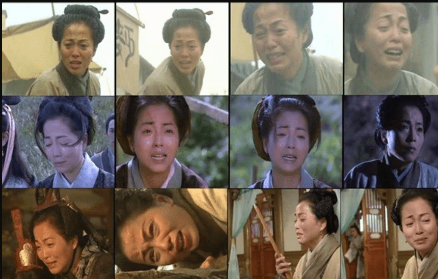  
Uyển Quỳnh Đan bị tổn thương mắt vì khóc quá nhiều trong phim. (Ảnh: Tư liệu phim)