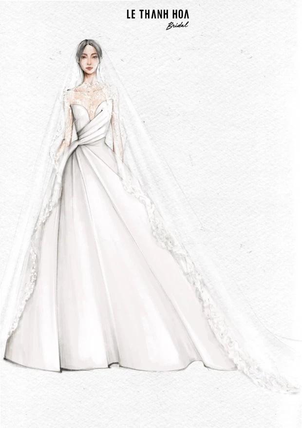 Vẽ phác họa thiết kế thời trang  Diễn hoạ váy cưới bằng chất liệu Marker  trên nền màu nước kết hợp nhấn chì 