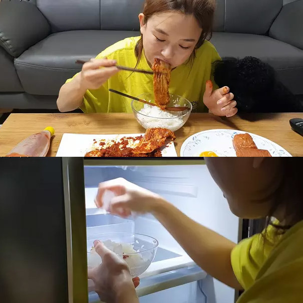  
YouTuber người Hàn cũng từng thử món ăn này. (Ảnh: Chụp màn hình video YouTube Hamzy )