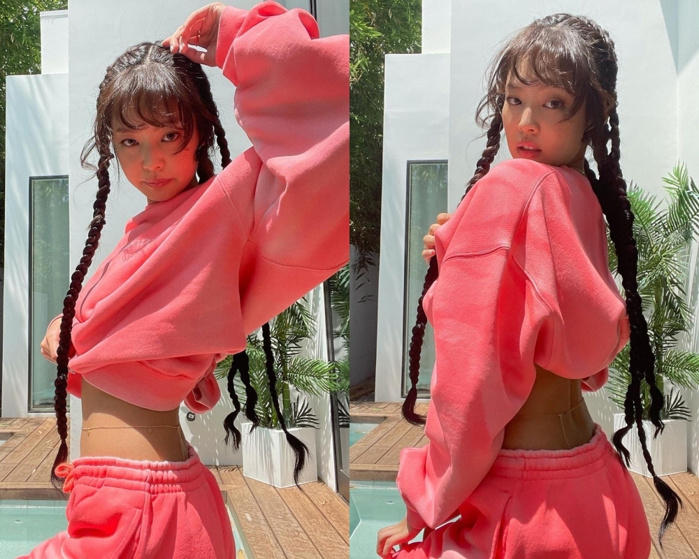 Jennie phối đồ khoe trọn "combo" eo nhỏ và lưng đẹp. (Ảnh: Instagram @jennierubyjane)
