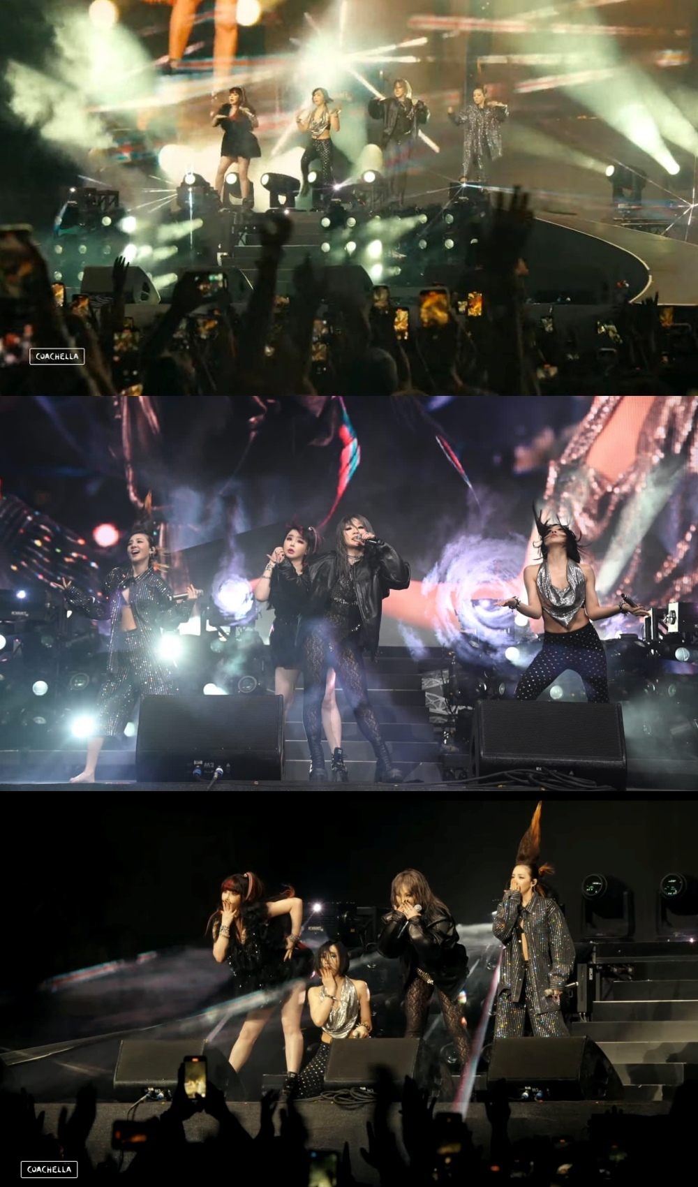  Hiệu ứng sân khấu không quá nhiều, nhưng đủ sôi động và đậm chất 2NE1 và I Am The Best. (Ảnh: Coachella)