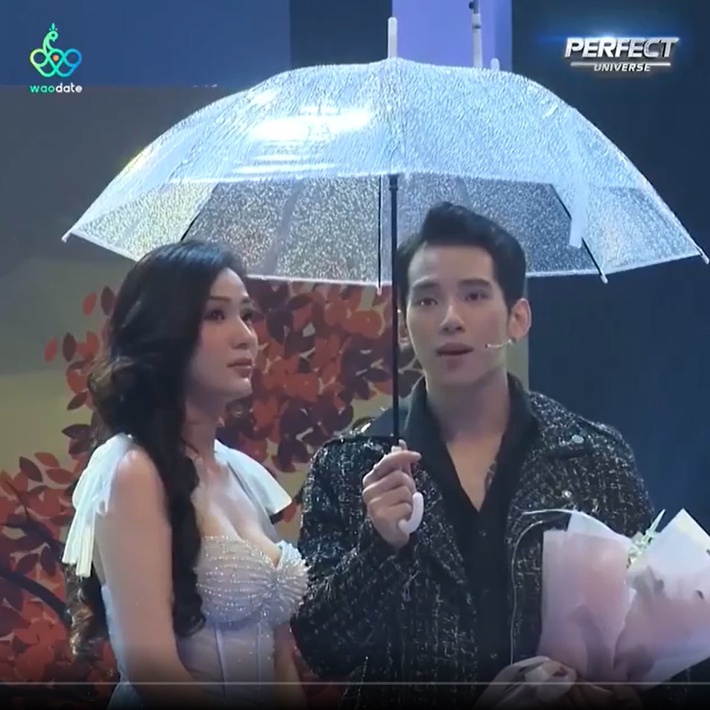  
Chàng trai Phú Thịnh xuất hiện trong show hẹn hò với nhiều lời hứa. (Ảnh: Chụp màn hình video Fanpage Tỏ Tình Hoàn Mỹ)