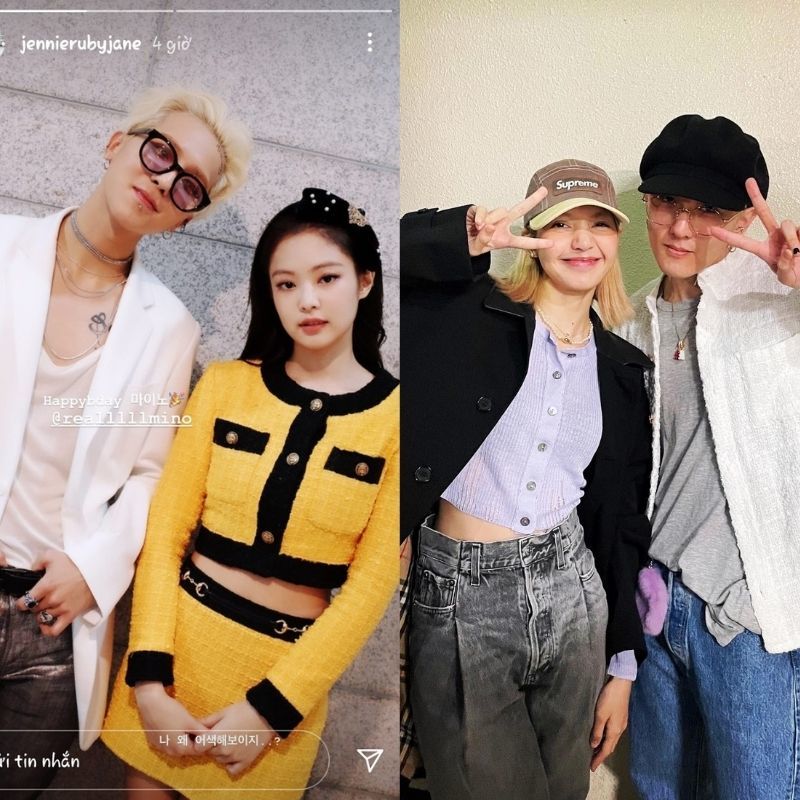  Hội idol khác giới phá vỡ luật cấm của YG. (Ảnh: Instagram jennierubyjane, _dong_ii)