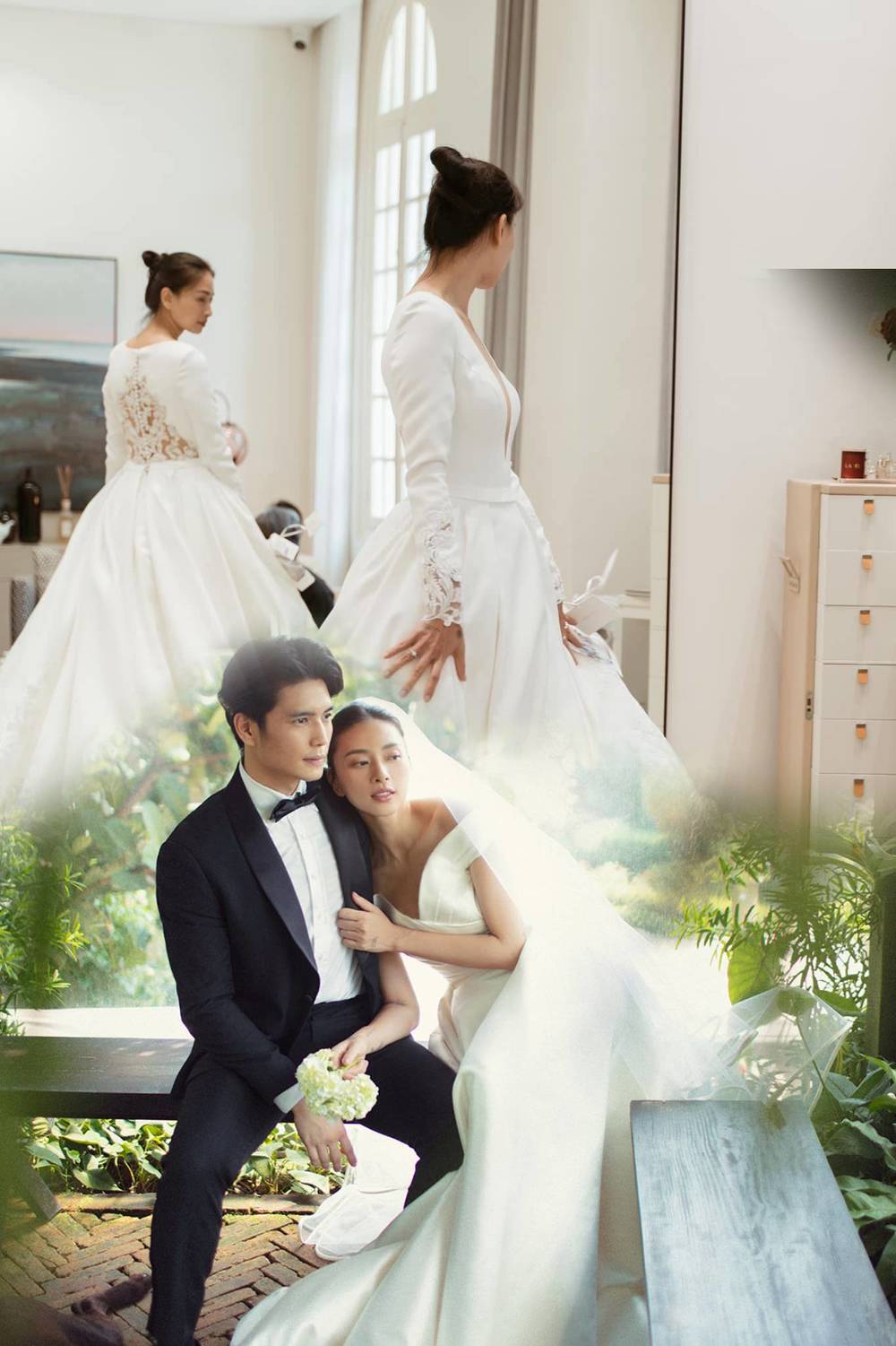 
Ngô Thanh Vân đã diện nhiều bộ váy cưới trong dịp trọng đại của mình. (Ảnh: FB Ngo Thanh Van)