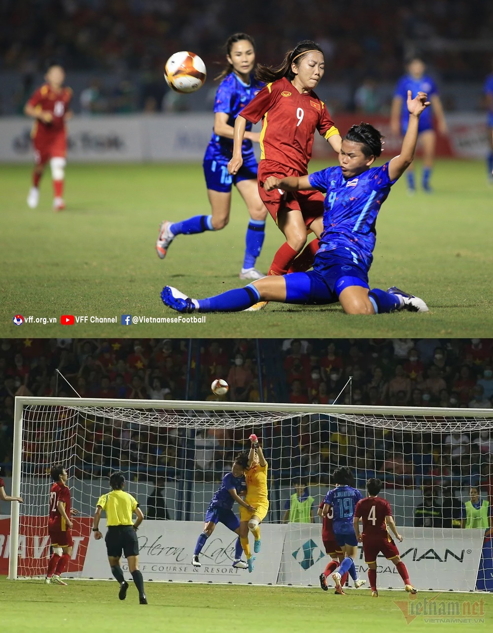  
Huỳnh Như và Kim Thanh chơi quá xuất sắc trong trận đấu này. (Ảnh: VFF/ Vietnamnet)