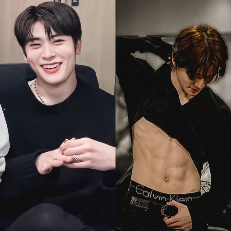  
Hai thái cực khác biệt của nam thần Jaehyun nhà NCT. (Ảnh: Pinterest, W Korea)