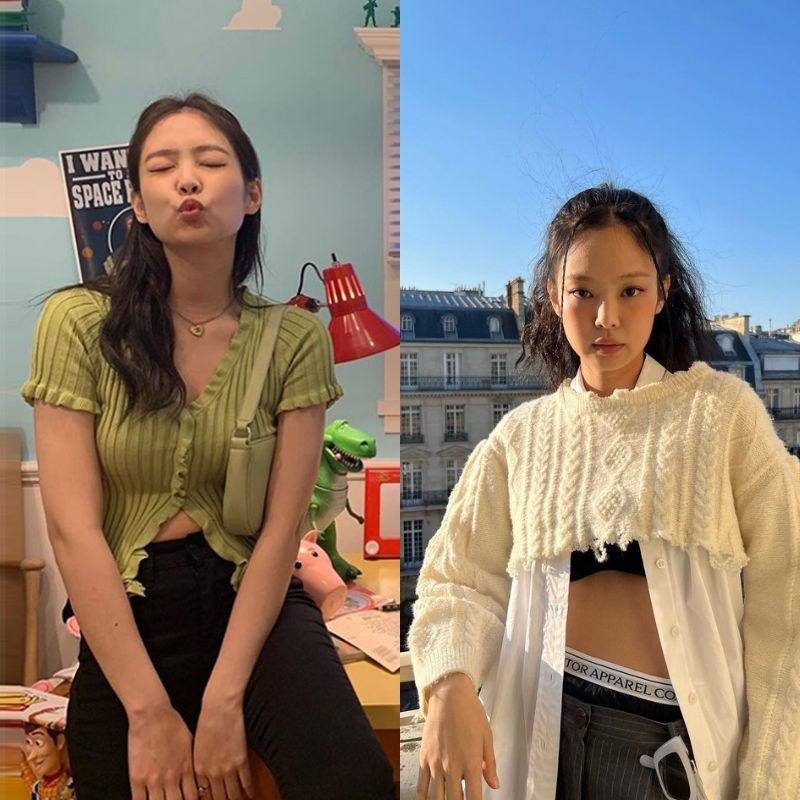  Jennie giúp những mẫu áo crop-top trở nên thịnh hành hơn. (Ảnh: Instagram @Jennierubyjane)