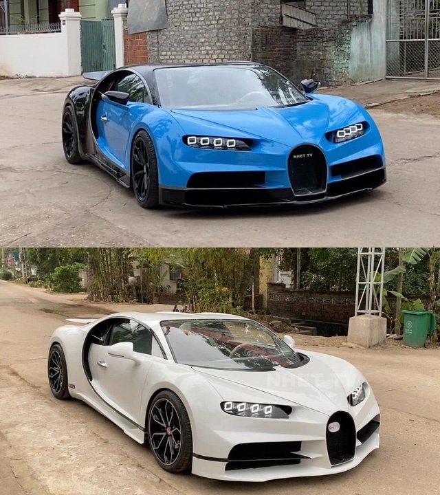  
Nhóm bạn từng tự chế được chiếc Bugatti Chiron và chỉnh sửa thành 2 phiên bản màu khác nhau. (Ảnh: Nhết TV)