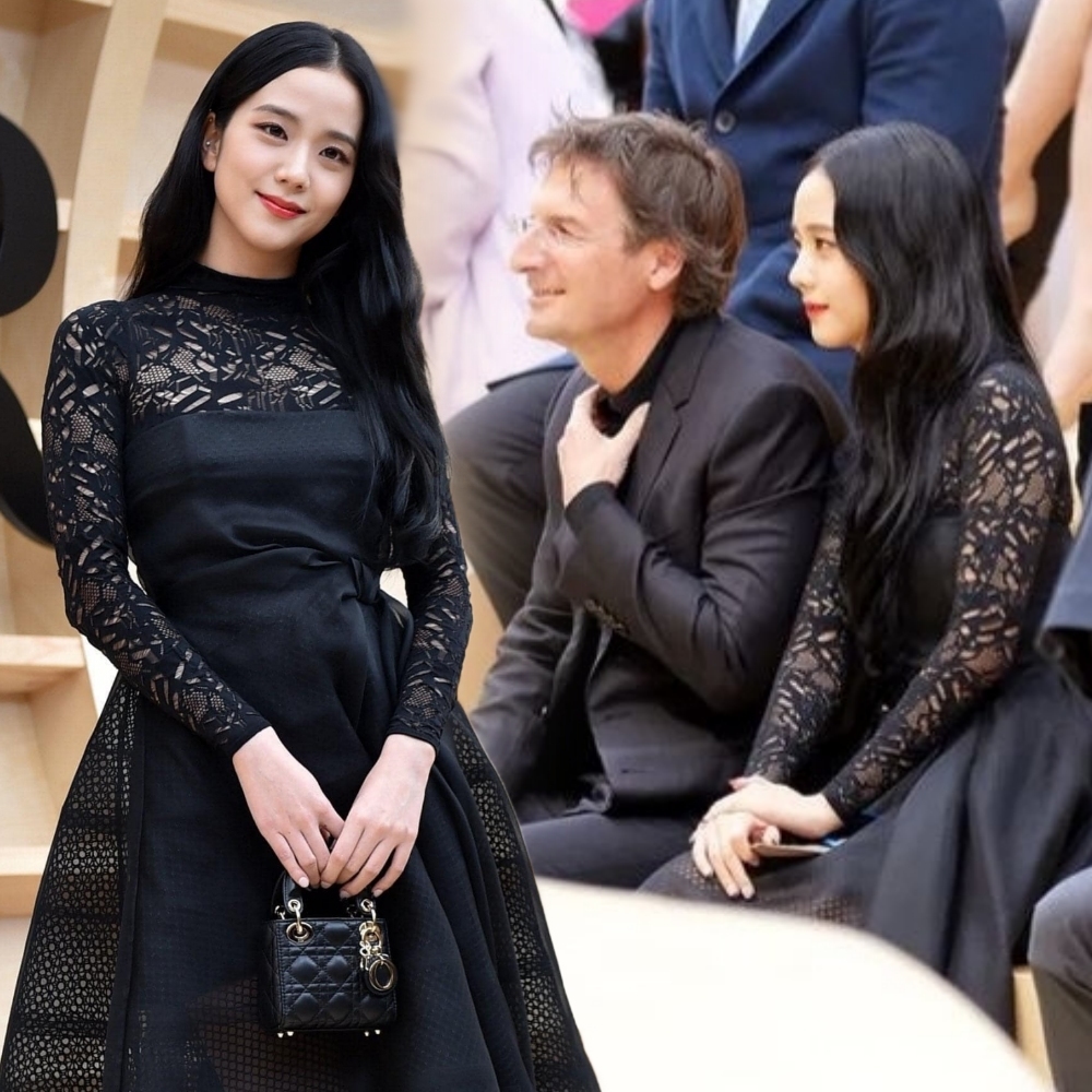 Blackpinks Jisoo Sits Front Row in Little Black Dress for Dior at PFW  WWD