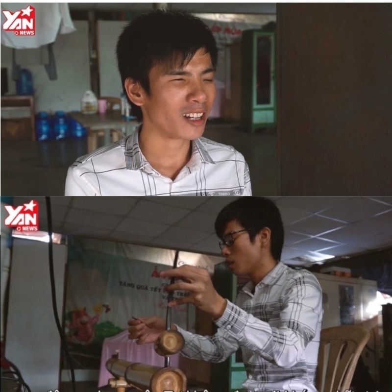  
Anh Trương Văn Tư bị khiếm thị từ nhỏ. 