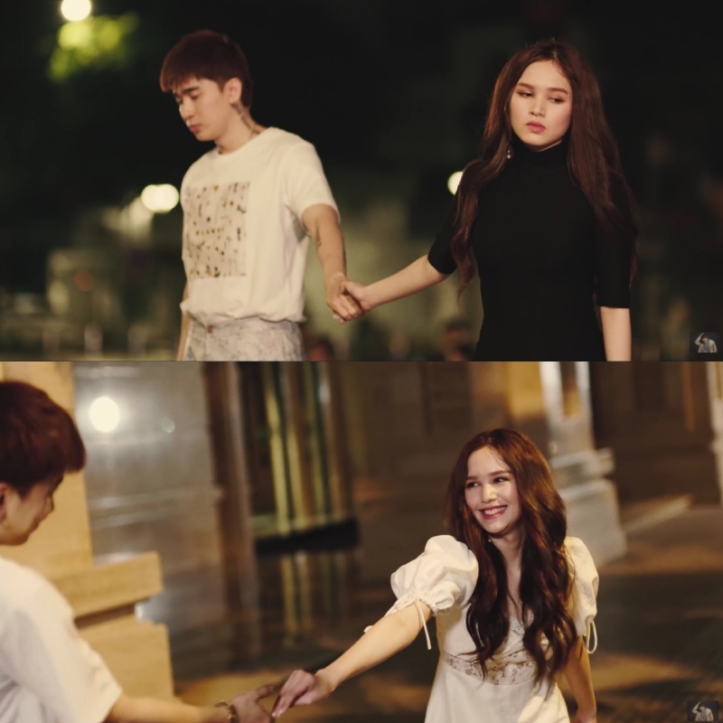    Xoài Non tái hợp với Chi Dân trong Chỉ Là Anh Giả Vờ. (Ảnh: YouTube Chi Dân)