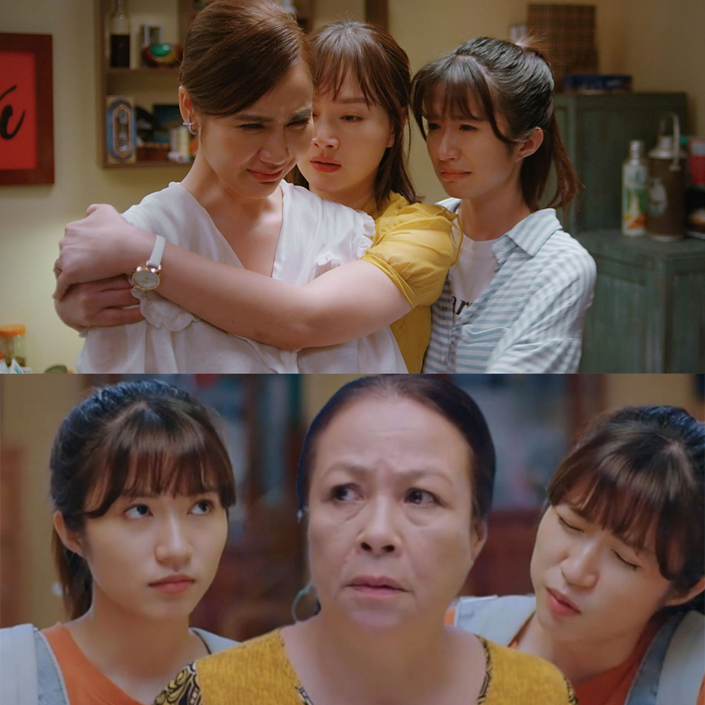 Dù con ruột hay con nuôi bà Nga vẫn yêu thương hết lòng như nhau. (Ảnh: Tư liệu phim)