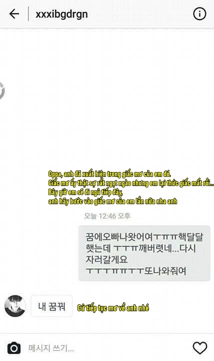  Một người hâm mộ may mắn được G-Dragon trả lời tin nhắn. (Ảnh: Pinterest)