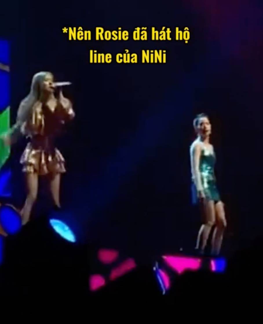 Sau đó, cô nàng đã hát thay phần của Jennie. (Ảnh: TikTok blue_ieee)