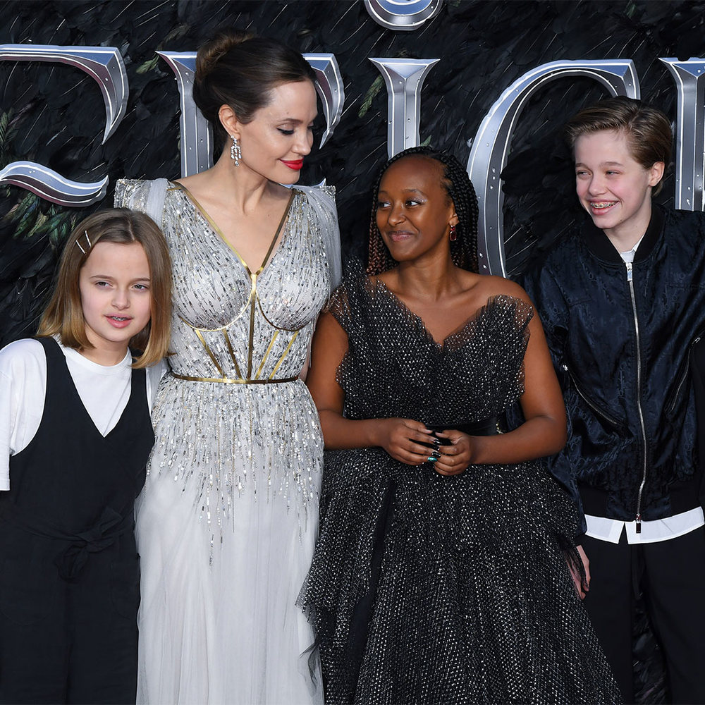  Zahara wore an eye-catching black dress, walking alongside her mother and siblings. (Photo: Us Weekly)