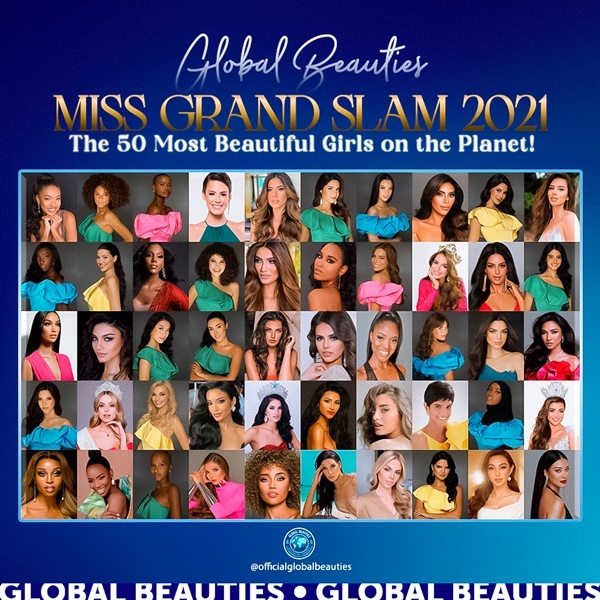  
Global Beauties bật mí danh tính của các người đẹp lọt vào top 50 đề cử Miss Grand Slam năm nay. (Ảnh: Global Beauties)
