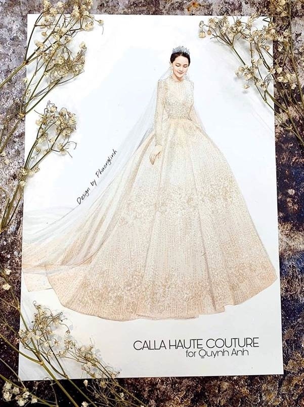 
Từ thiết kế đến đời thực, bộ váy của Quỳnh Anh đều mang nét lung linh. (Ảnh: FB Quỳnh Anh)