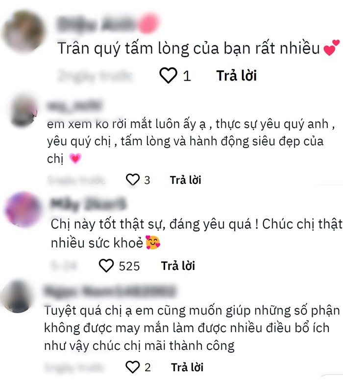    Cũng có nhiều người khen ngợi hành động thiết thực của N. (Ảnh: Chụp màn hình TikTok N.)