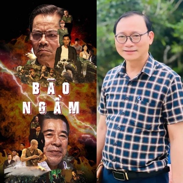  
Trung tá, TS Đào Trung Hiếu là tác giả tiểu thuyết kiêm biên kịch, phó đạo diễn phim Bão Ngầm. (Ảnh: VTV)