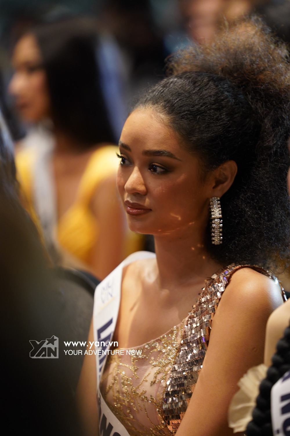    Thí sinh có mái tóc xù đặc biệt - Như Mỹ ở sự kiện vừa qua. (Ảnh: Team YAN)