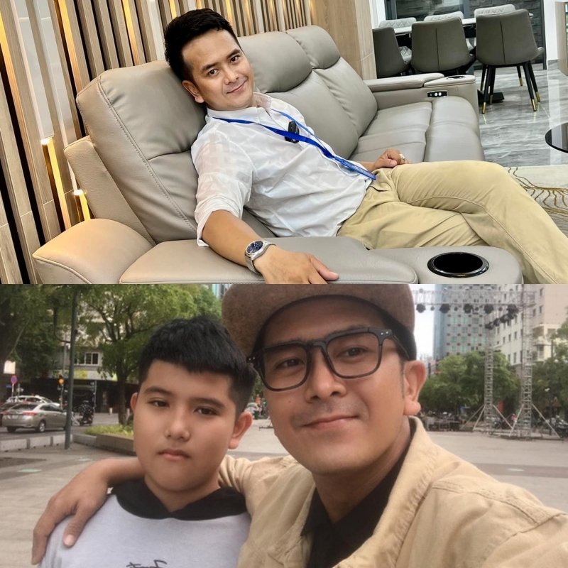  
Hùng Thuận có một cậu con trai nay đã 13 tuổi. (Ảnh: FB Hùng Thuận Nguyễn)